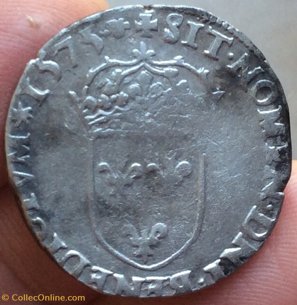 monnaies france royales teston de henri iii au nom de charles ix 1575 h la rochelle