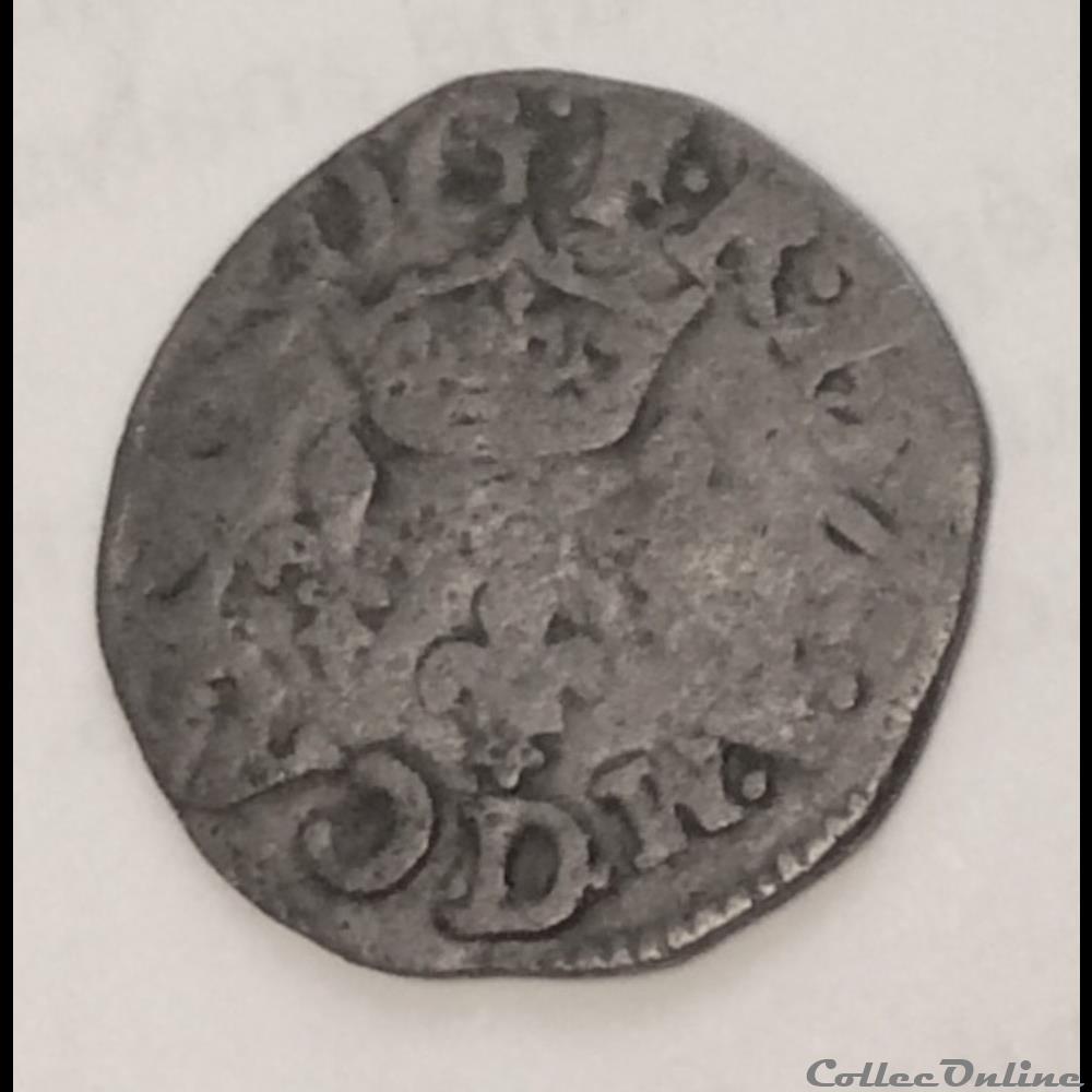 Double tournois de Charles 9 Lyon 1573 D monnaie france royale double tournois de charles 9 lyon 1573 d