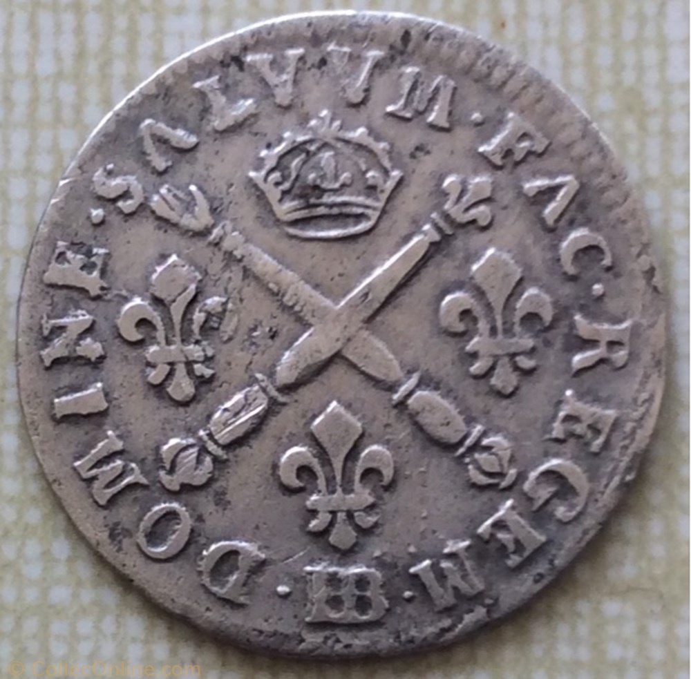 5 sols aux insignes Louis XIV 1703 BB STRASBOURG monnaie france royale 5 sols aux insignes louis xiv 1703 bb strasbourg