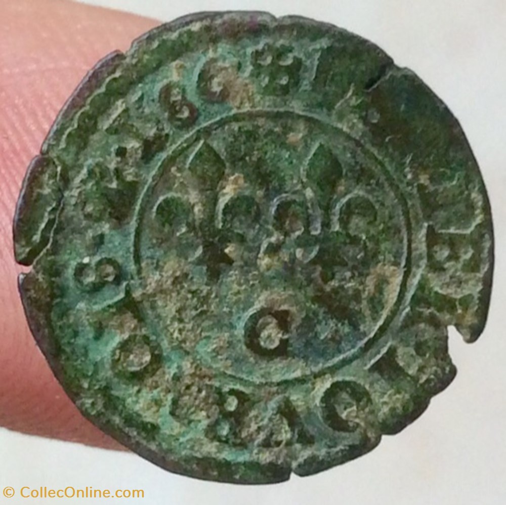 monnaie france a royale denier tournois henri iii 1586 c st lo