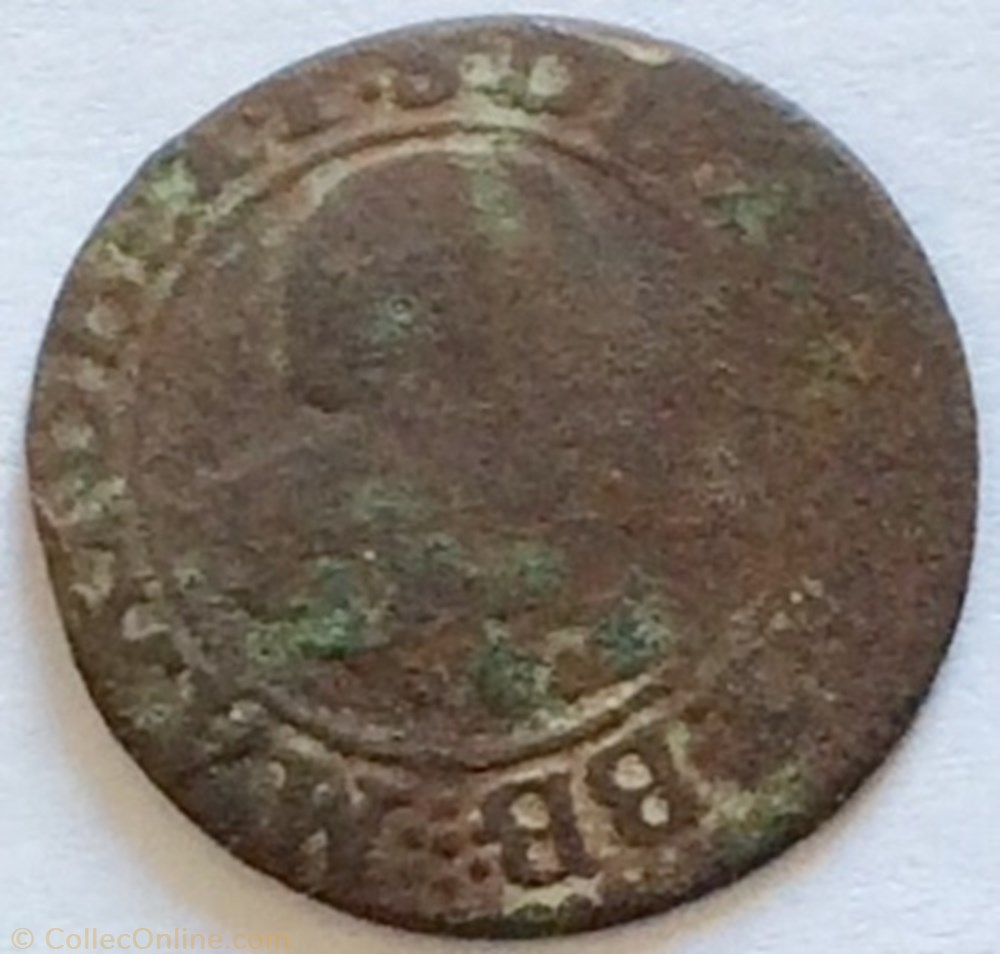 Double tournois Maximilien I de Béthune 1636 L type 1 monnaie france feodale double tournois maximilien i de bethune 1636 l type 1