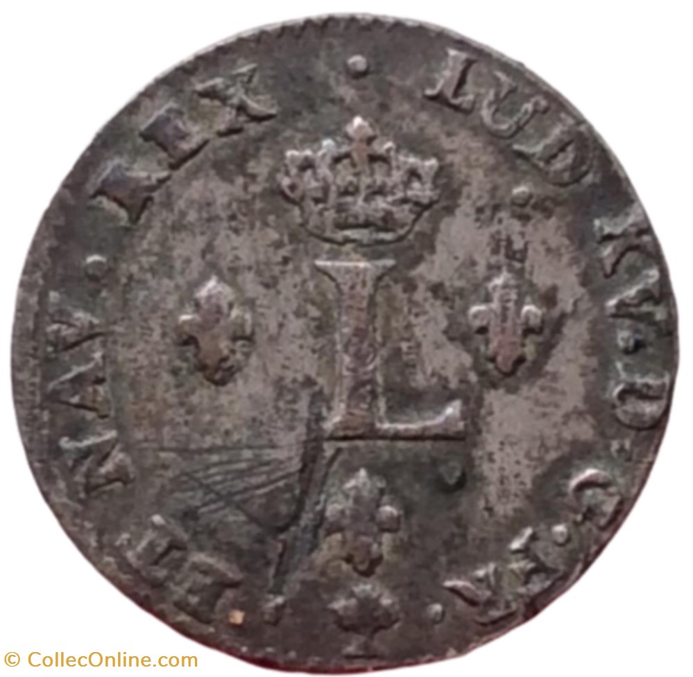 Double sol en billon Louis XV 1764 A Paris monnaie france royale double sol en billon louis xv 1764 a paris