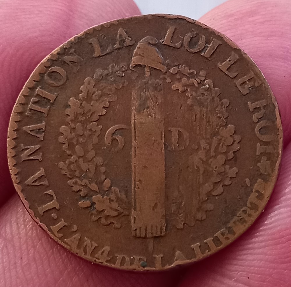 monnaies europe medievale france royales 6 deniers louis xvi 1792 ma marseille