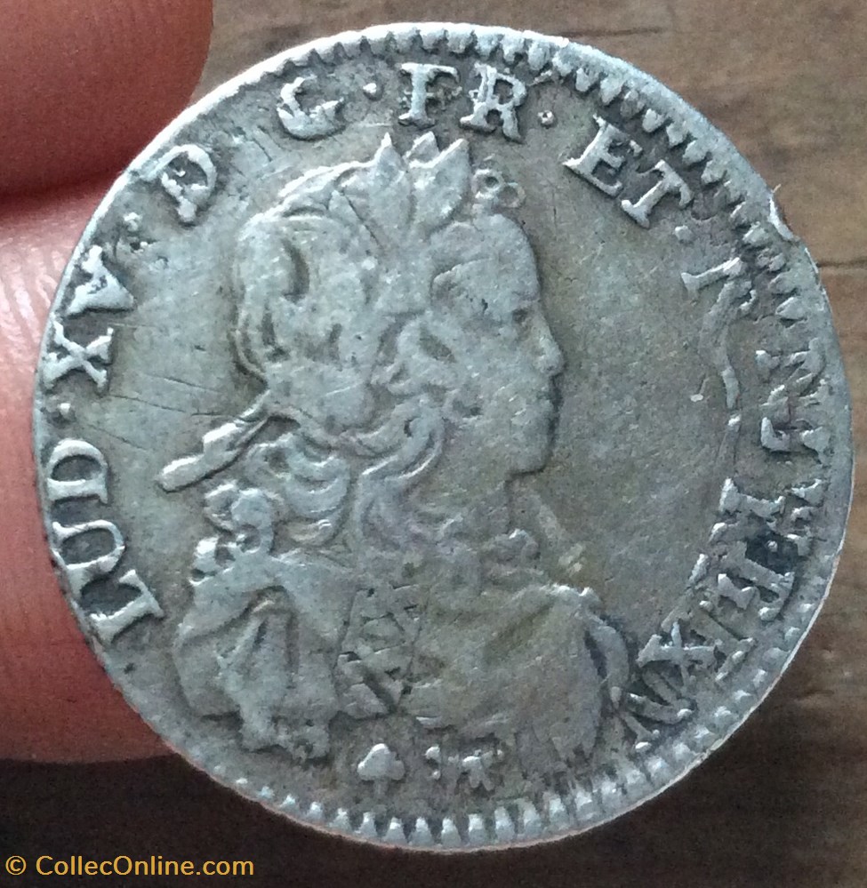 monnaies europe medievale royales sixieme d ecu de france louis xv 1720 a paris