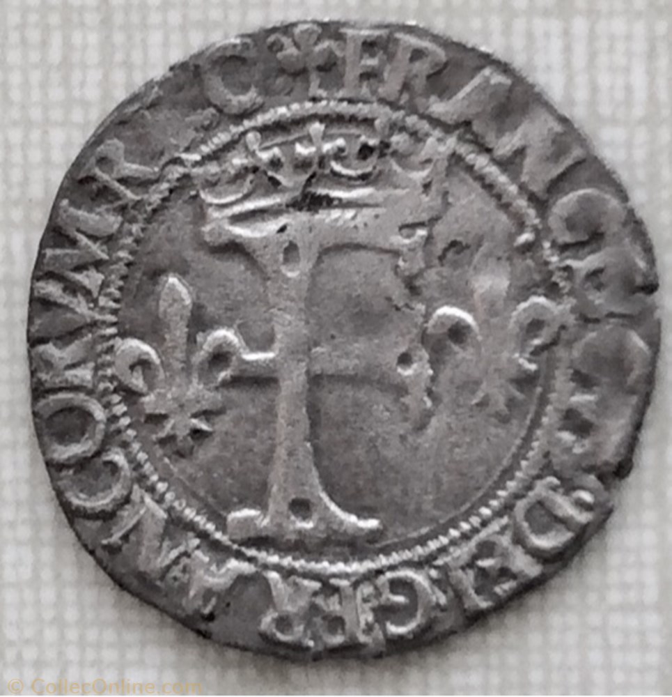 Blanc Franciscus ou dizain François 1er Toulouse point 5e monnaie france royale blanc franciscus ou dizain francois 1er toulouse point 5e