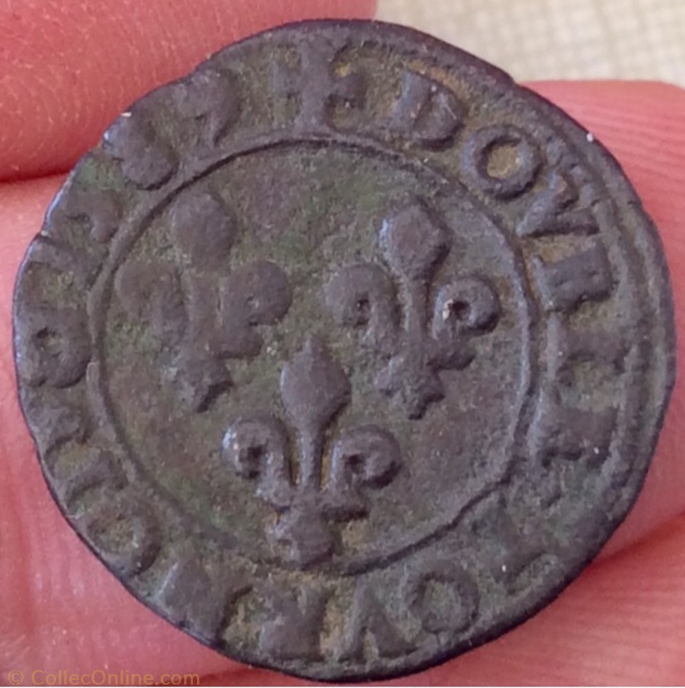 Double tournois Henri III 1589 B Rouen monnaie france a royale double tournois henri iii 1589 b rouen