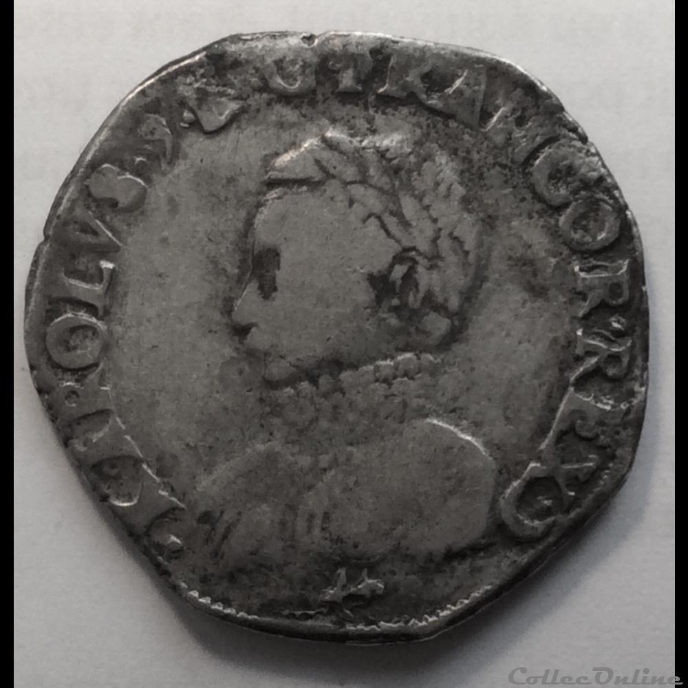 Teston Charles 9 aux K couronnés Bayonne 1563 L monnaie france royale teston charles 9 aux k couronnes bayonne 1563 l
