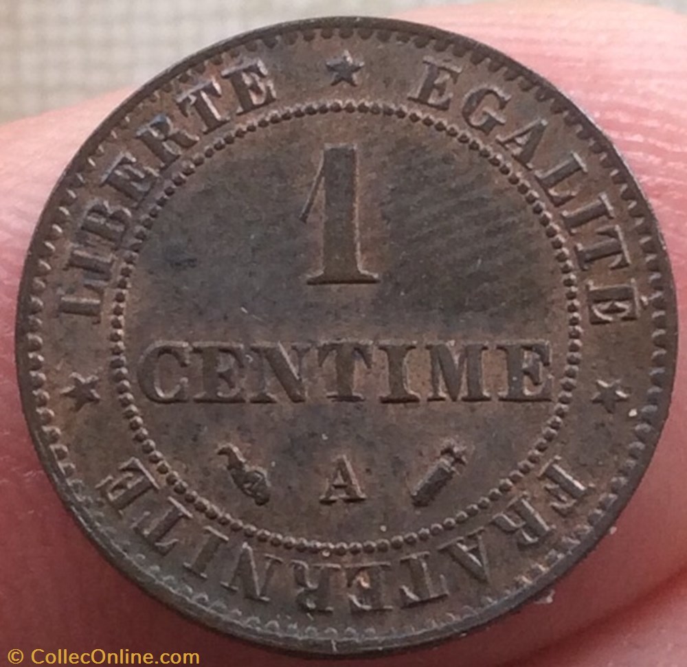 1 centime Cérès 1896 A Paris monnaie france moderne 1 centime ceres 1896 a paris