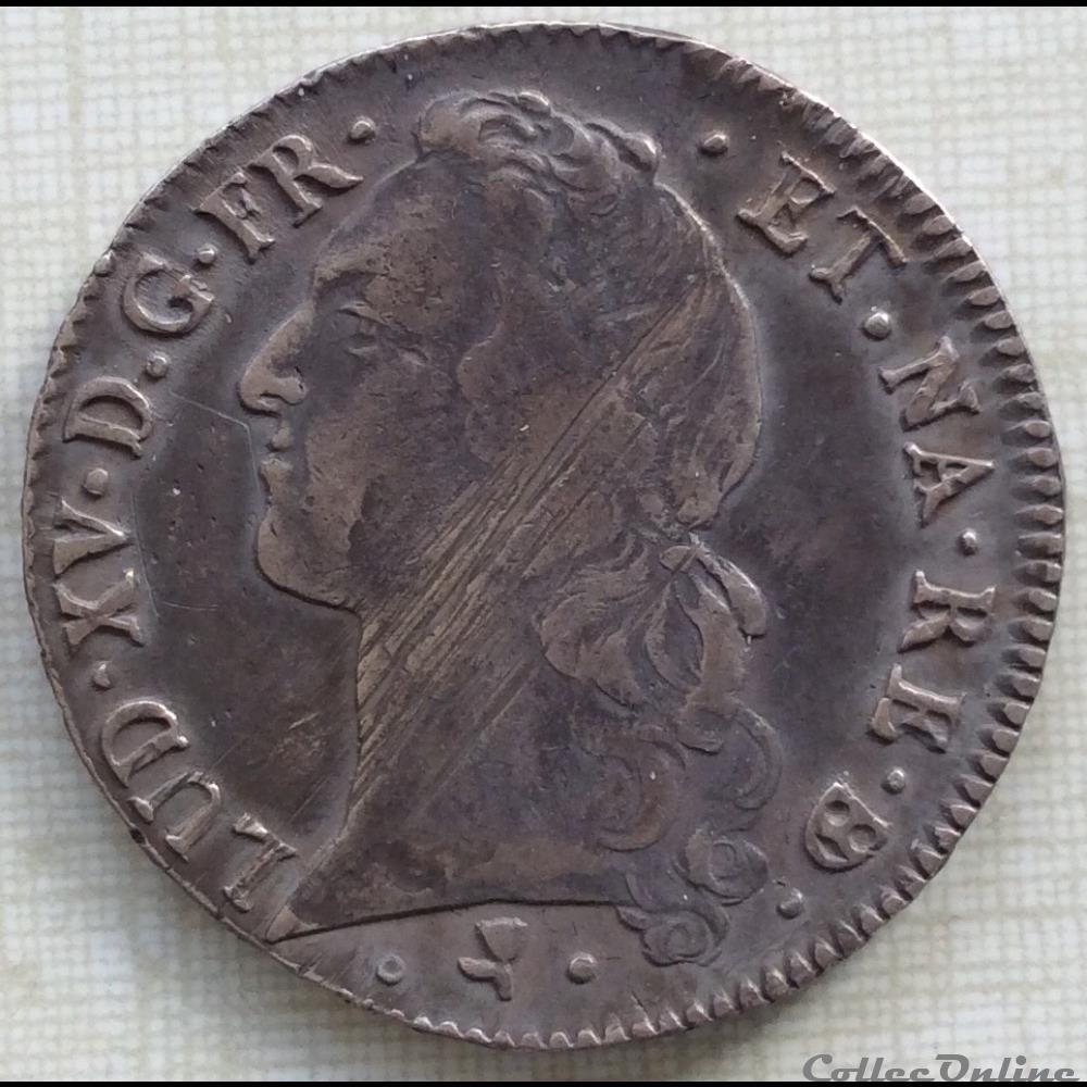 monnaie france royale ecu au bandeau de bearn louis xv 1764 vachette pau