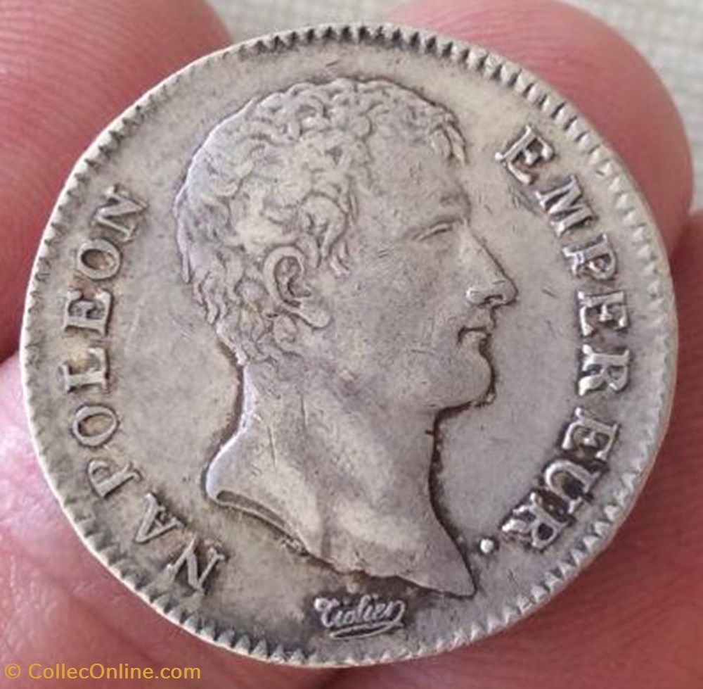 1 franc Napoléon 1er An 13 A Paris tête nue Revers république monnaies monde france 1 franc napoleon 1er an 13 a paris tete nue revers republique