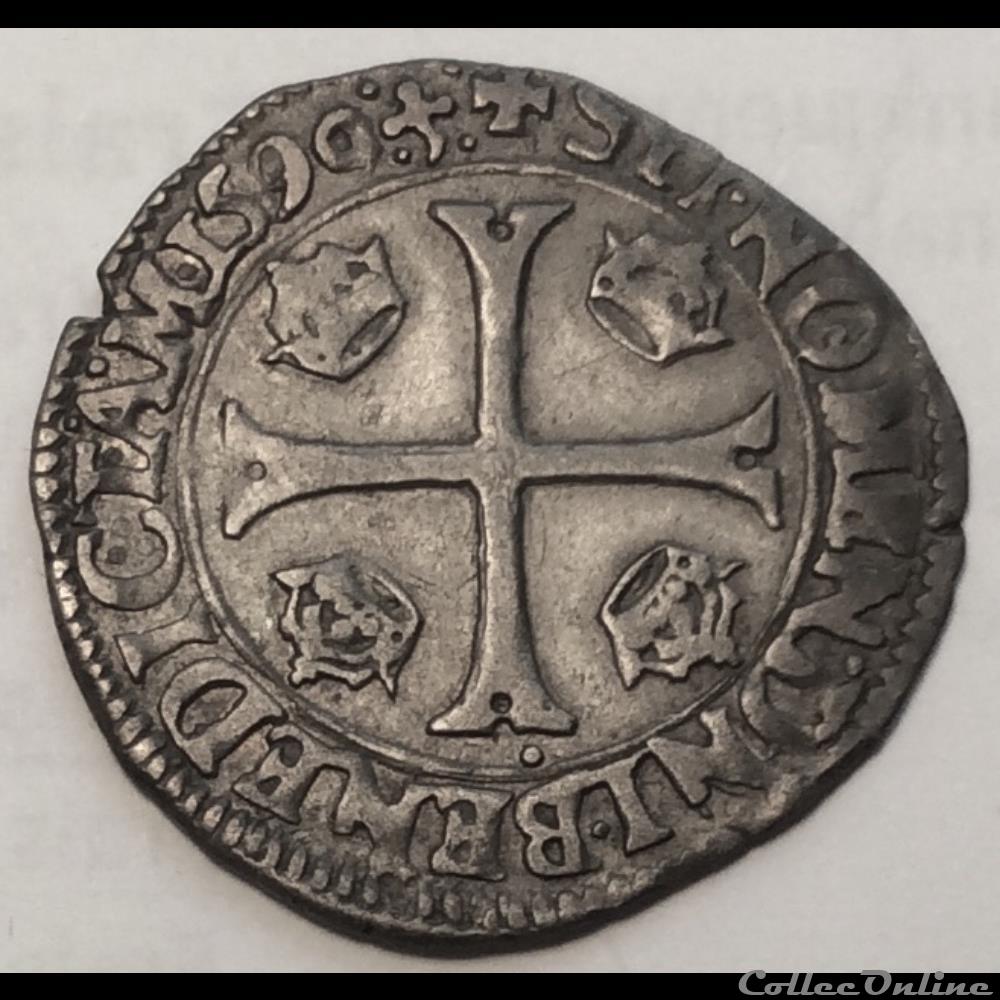 Douzain aux C 1er type aux 4 couronnes Charles X 1590 D Lyon monnaie france royale douzain aux c 1er type aux 4 couronnes charles x 1590 d lyon