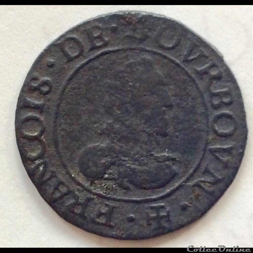 François de Bourbon conti double tournois type 1 1613 monnaie france feodale francois de bourbon conti double tournois type 1 1613