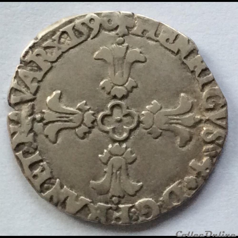 monnaie france royale huitieme d ecu henri iiii 1590 l bayonne