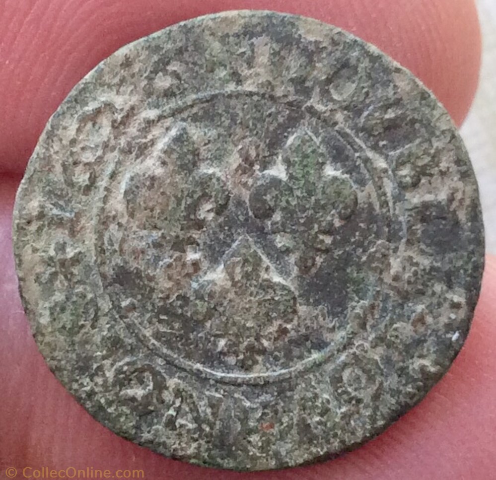 Double tournois Louis XIII 1626 O Riom monnaie france a royale double tournois louis xiii 1626 o riom