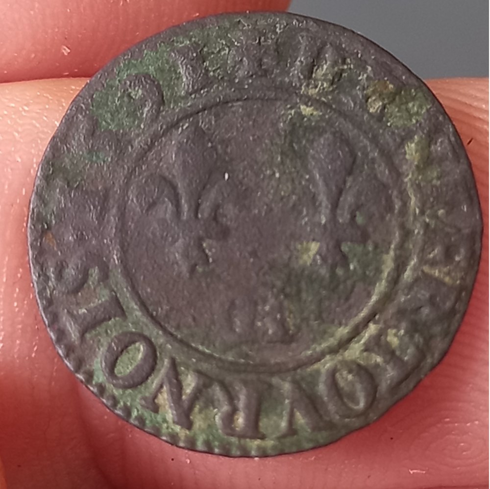 monnaies europe medievale france royales denier tournois henri 4 1591 ch chalons sur marne