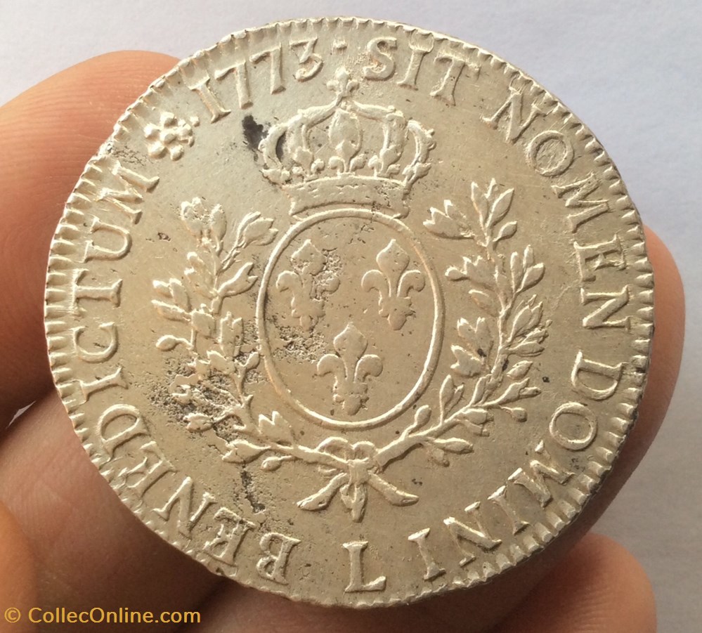 monnaies europe medievale france royales ecu a la vieille tete louis xv 1773 l bayonne