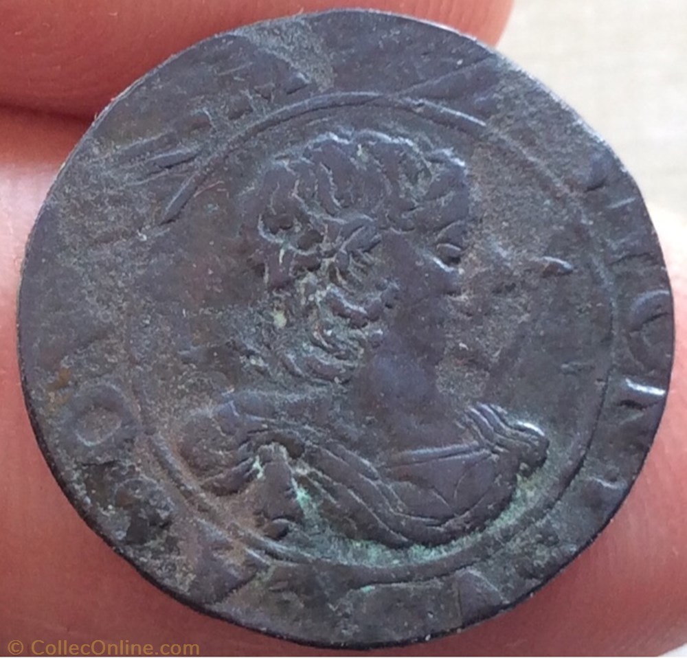 Double tournois Gaston d’Orléans 1640 type 15 monnaie france feodale double tournois gaston d orleans 1640 type 15