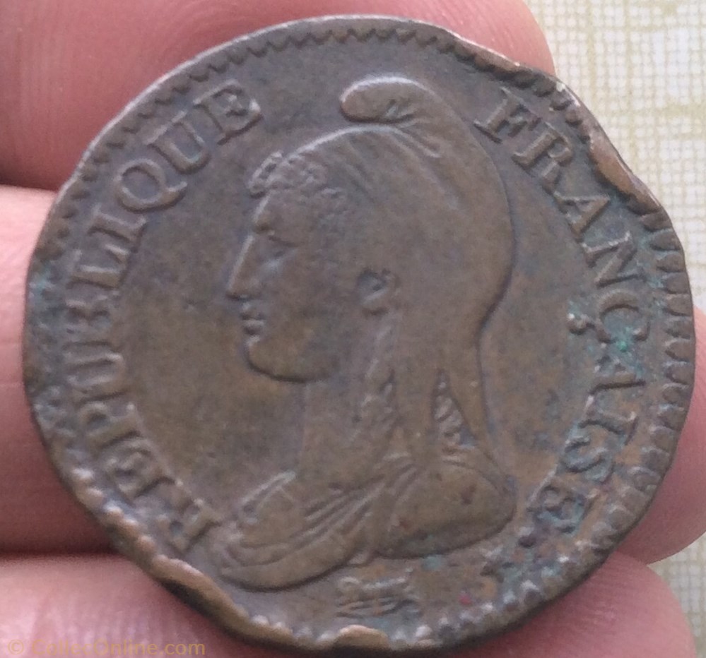 monnaie france moderne un decime modification du 2 decimes an 4 a