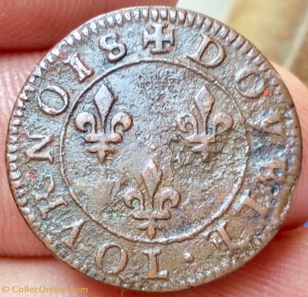 Double tournois Henri III sd A Paris monnaie france royale double tournois henri iii sd a paris