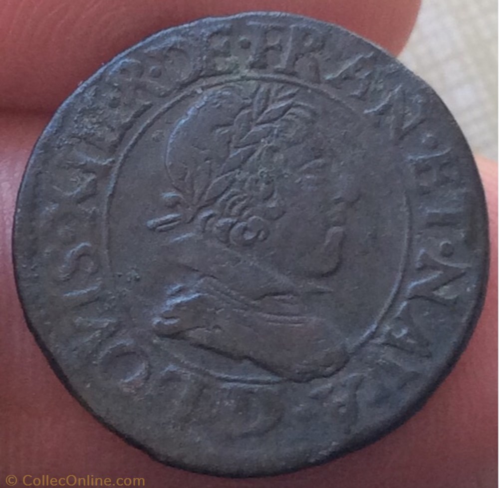 Double tournois Louis XIII 1627 D Lyon monnaie france a royale double tournois louis xiii 1627 d lyon