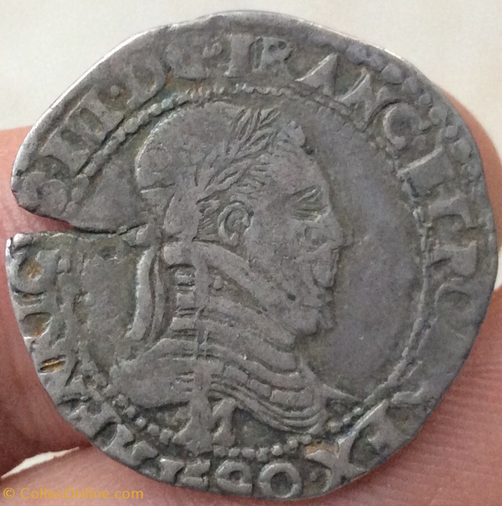 monnaies france royales quart de franc henri iii la ligue 1590 m toulouse