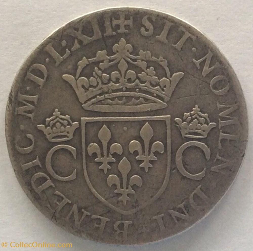 Teston au moulin Charles VIIII MDLXII (1562) A Paris monnaies france royales teston au moulin charles viiii mdlxii 1562 a paris