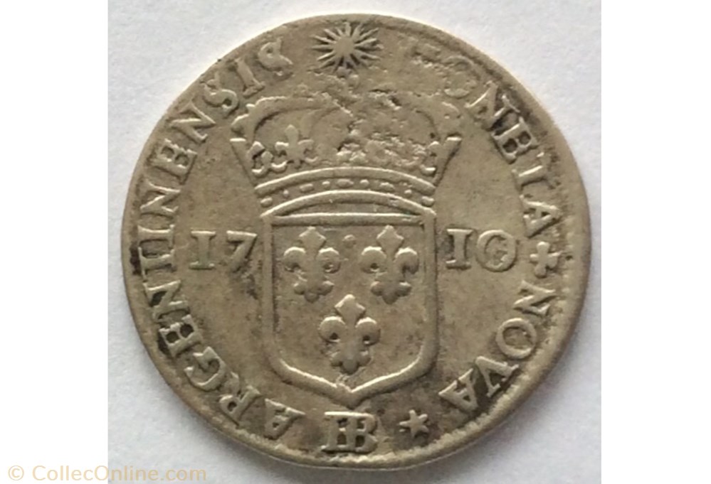 11 sols de Strasbourg Louis XIV 1710 BB monnaie france royale 11 sols de strasbourg louis xiv 1710 bb