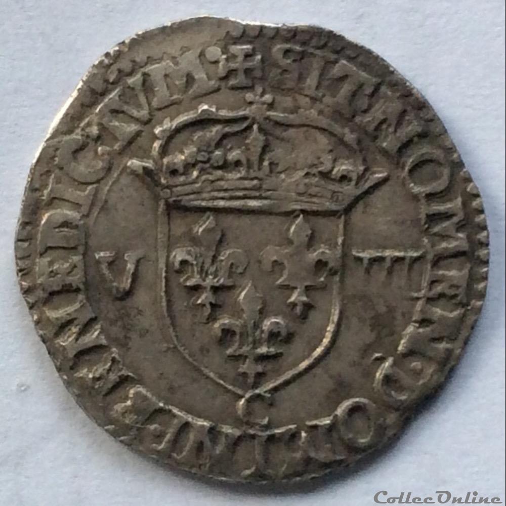 monnaie france royale huitieme d ecu henri iiii 1608 c saint lo