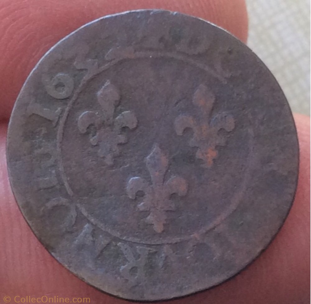 Double tournois Louis XIII 1632 E Tours monnaie france a royale double tournois louis xiii 1632 e tours