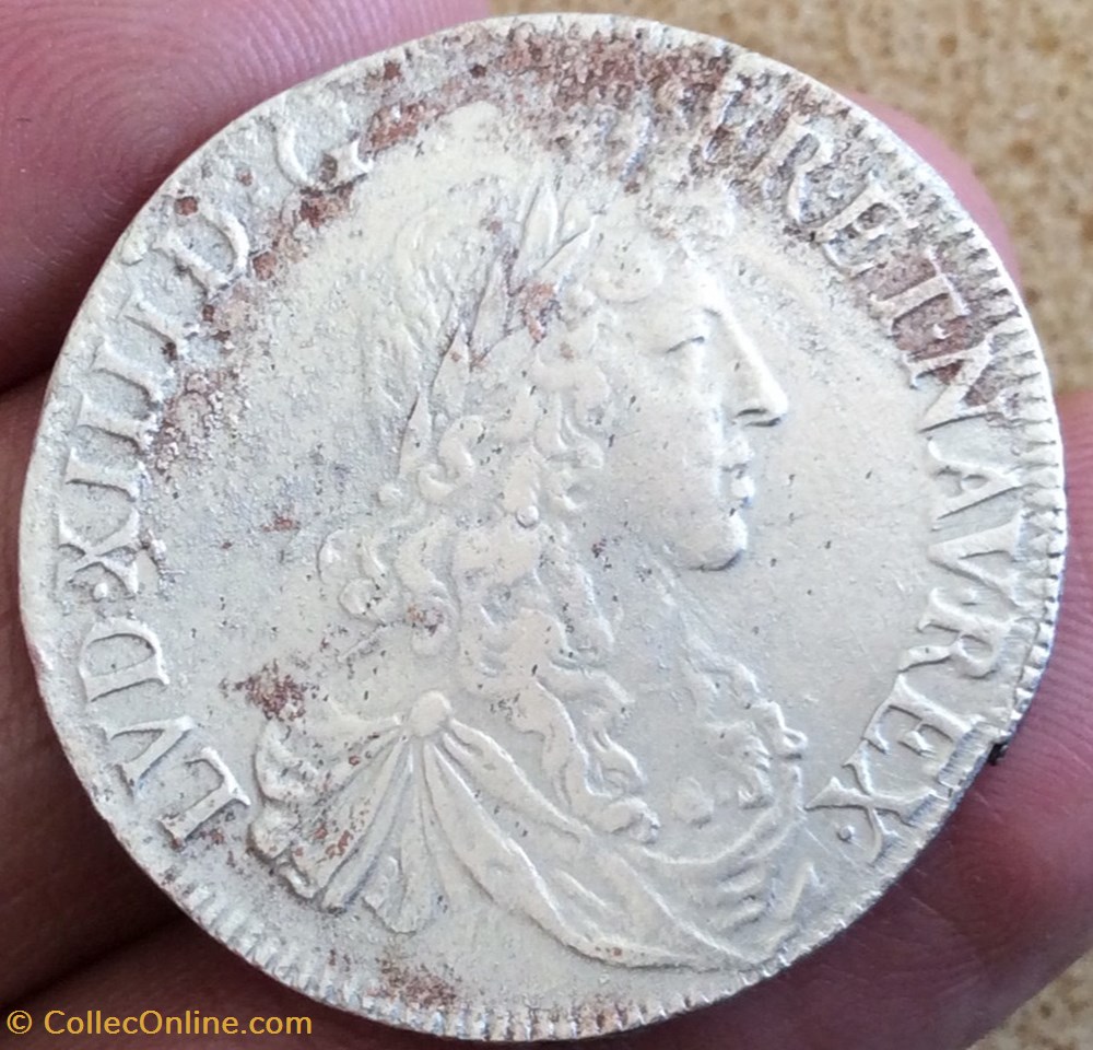 Demi écu au buste juvénile 1e poinçon Louis XIV 1662 L Bayonne monnaies europe medievale france royales demi ecu au buste juvenile 1e poincon louis xiv 1662 l bayonne