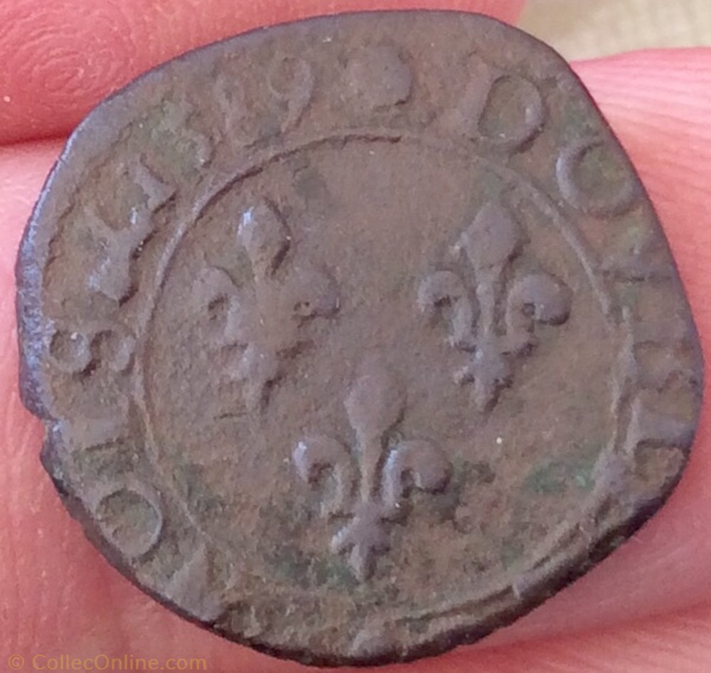 monnaie france royale double tournois henri iii 1589 x amiens