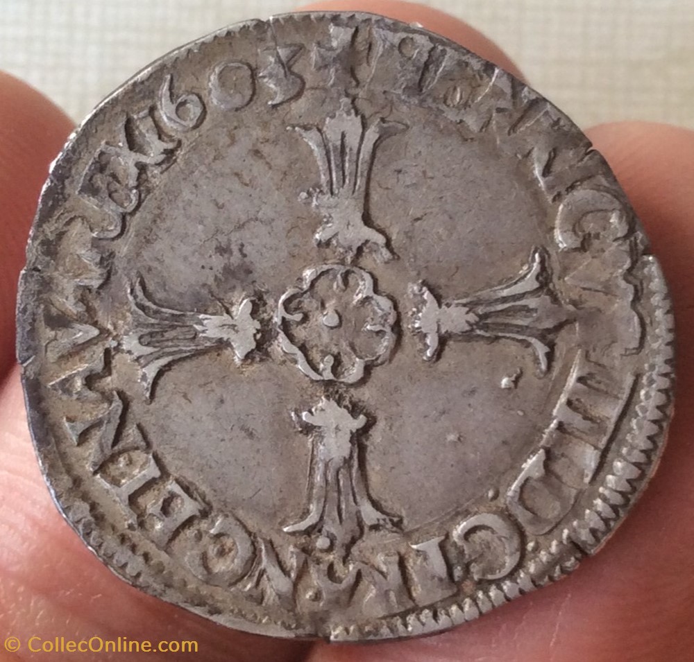 monnaies europe medievale france royales huitieme d ecu henri iiii 1603 t nantes