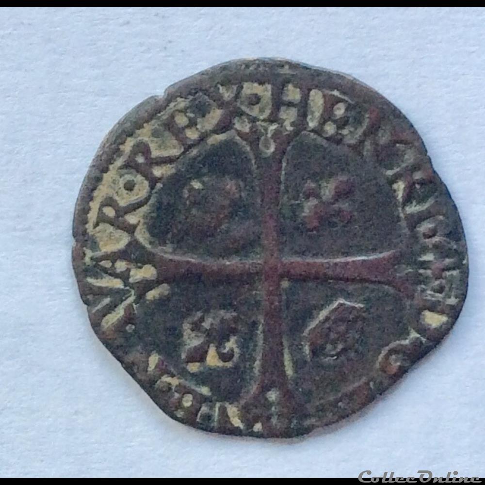Douzain de Navarre Henri IIII 1591 Saint Palais monnaie france royale douzain de navarre henri iiii 1591 saint palais