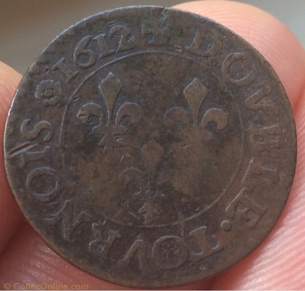 monnaie france royale double tournois louis xiii 1612 t nantes