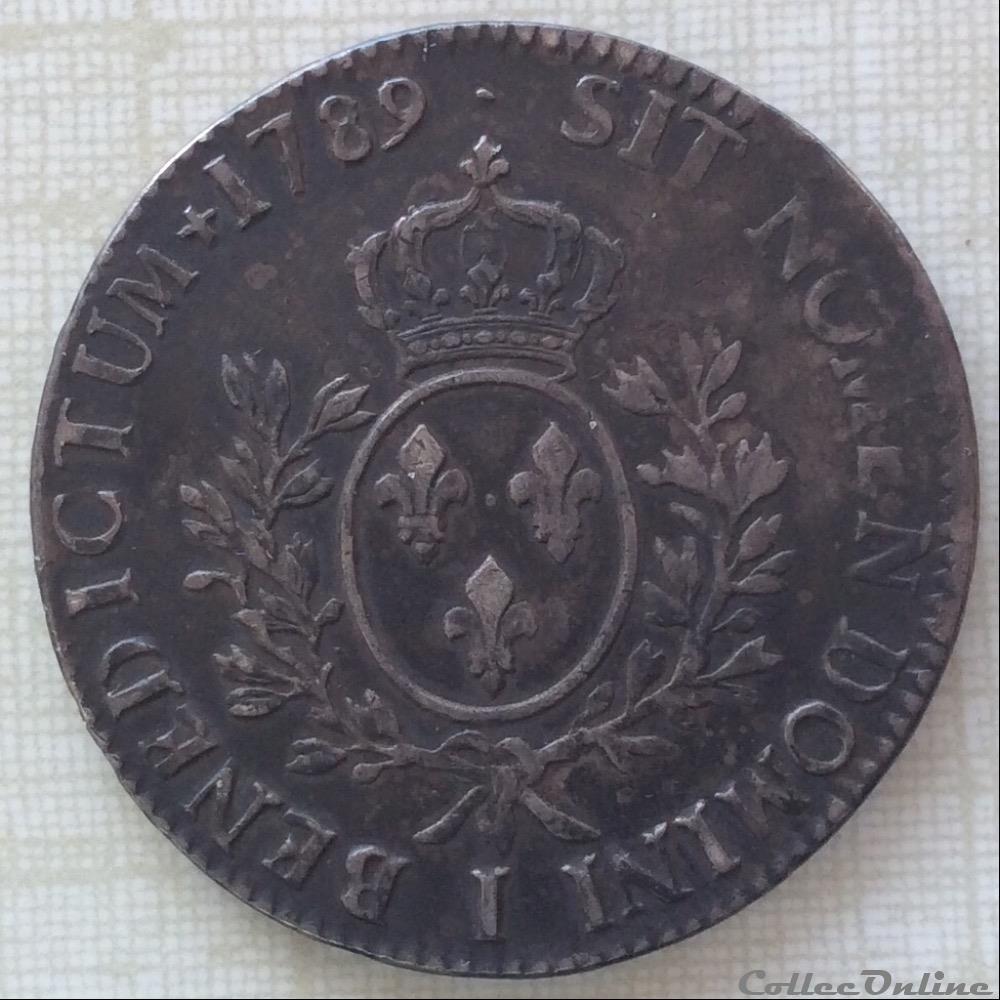 monnaie france royale ecu aux branches d oliviers louis xvi 1789 i limoges