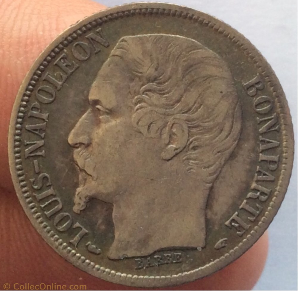 monnaie france moderne 1 franc louis napoleon bonaparte 1852 a paris