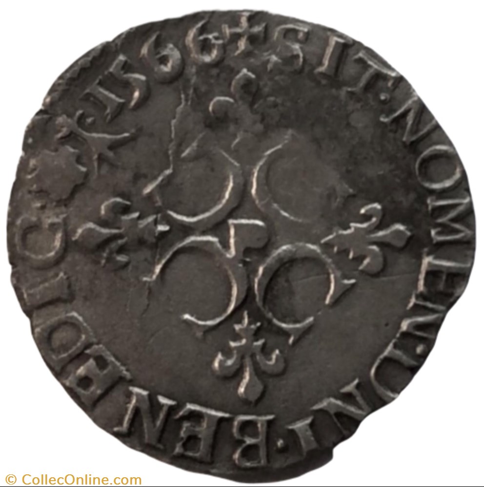 Sol parisis Charles IX 1566 P Dijon monnaie france royale sol parisis charles ix 1566 p dijon