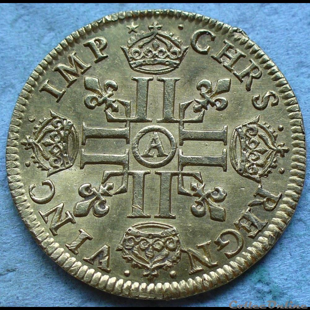 LOUIS D'OR Louis XIII 1641 A PARIS monnaie france royale louis or louis xiii 1641 a paris