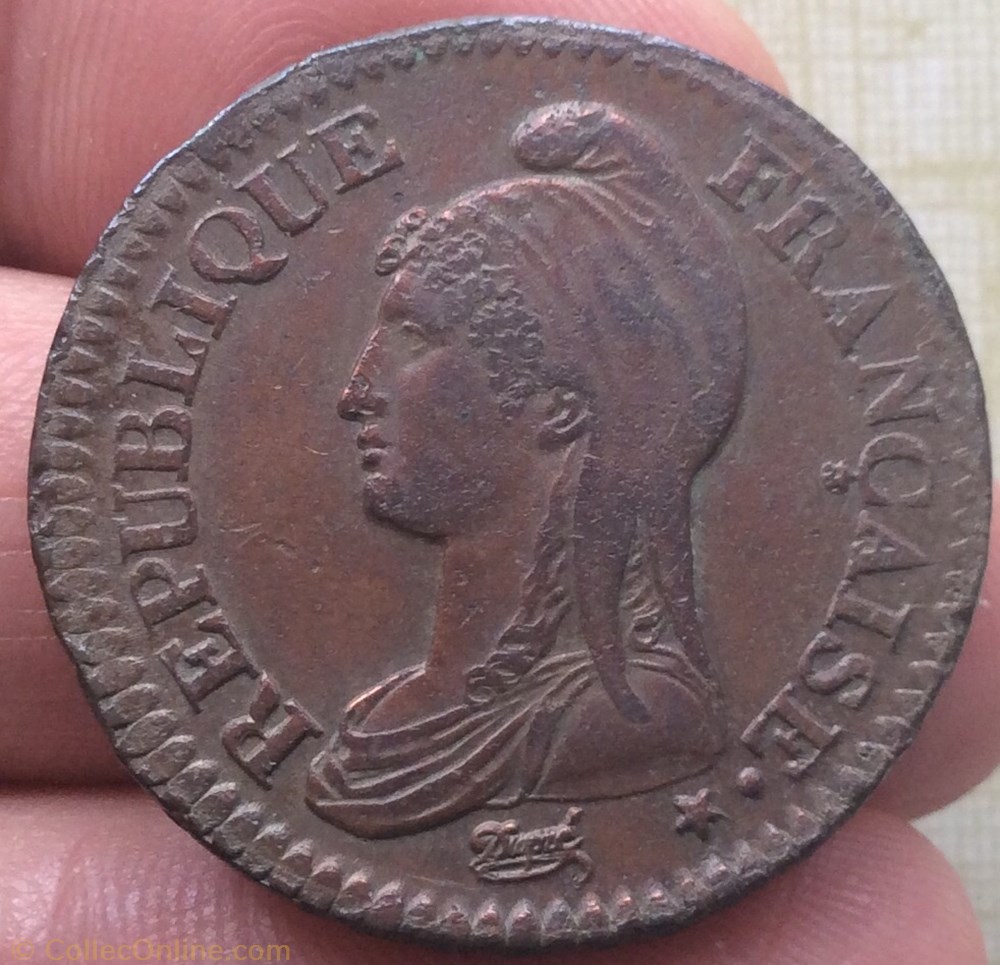 Un décime an 8 W Lille monnaie france moderne un decime an 8 w lille