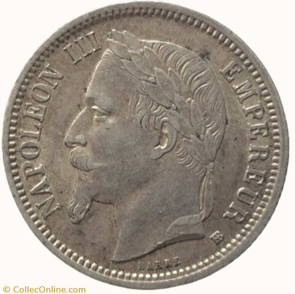 1 franc Napoléon III 1868 BB STRASBOURG tête laurée monnaie france moderne 1 franc napoleon iii 1868 bb strasbourg tete lauree
