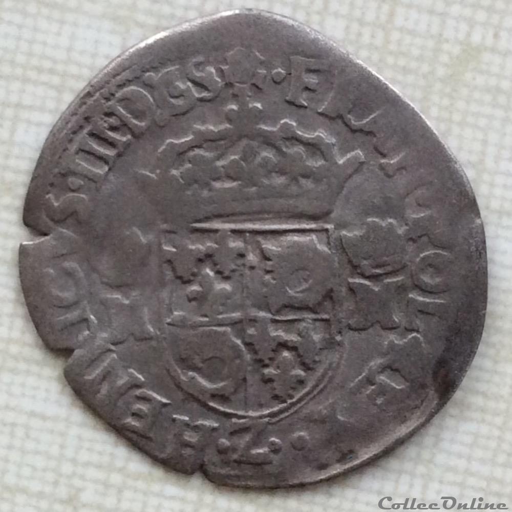 monnaie france royale douzain du dauphine de henri iii 1575 z grenoble