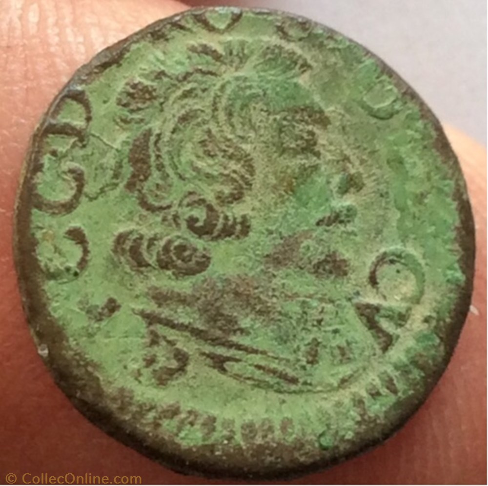 Denier de Cugnon 1649 1er type Ferdinand Charles monnaie france feodale denier de cugnon 1649 1er type ferdinand charles