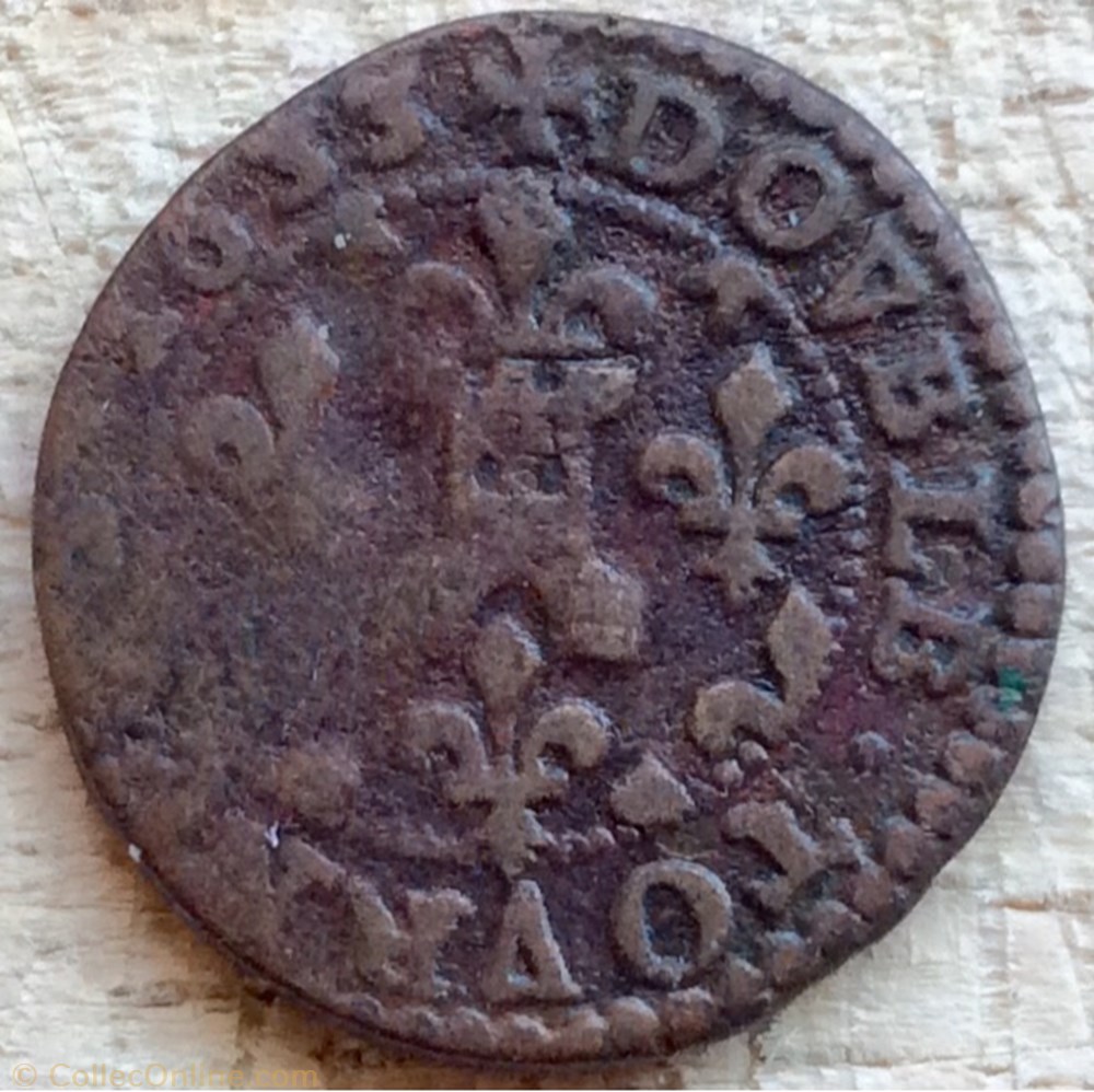 monnaie france feodale double tournois frederic maurice de la tour 1633