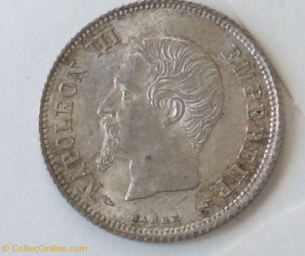 monnaies monde france 20 cent napoleon iii 1853 a tete nue paris