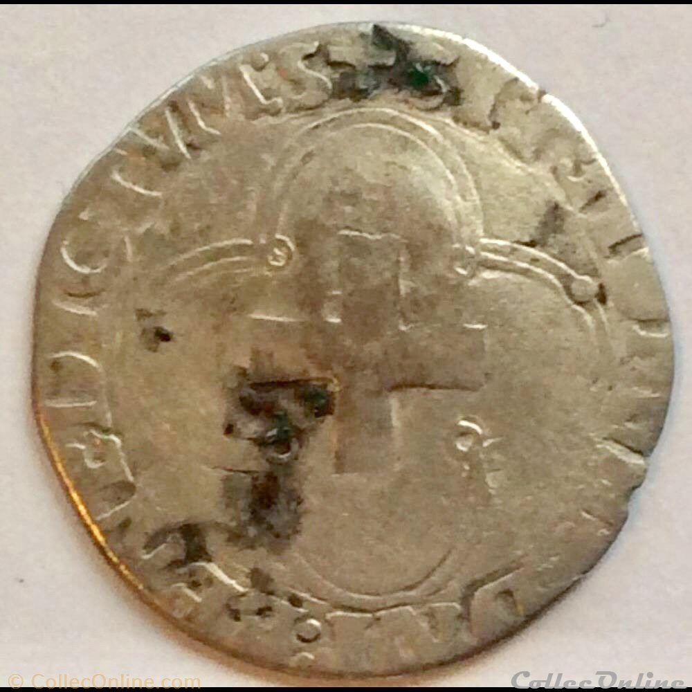 Douzain à la Croix pleine Henri 2 non daté M Toulouse contremarqué monnaies europe medievale france royales douzain a la croix pleine henri 2 non date m toulouse contremarque
