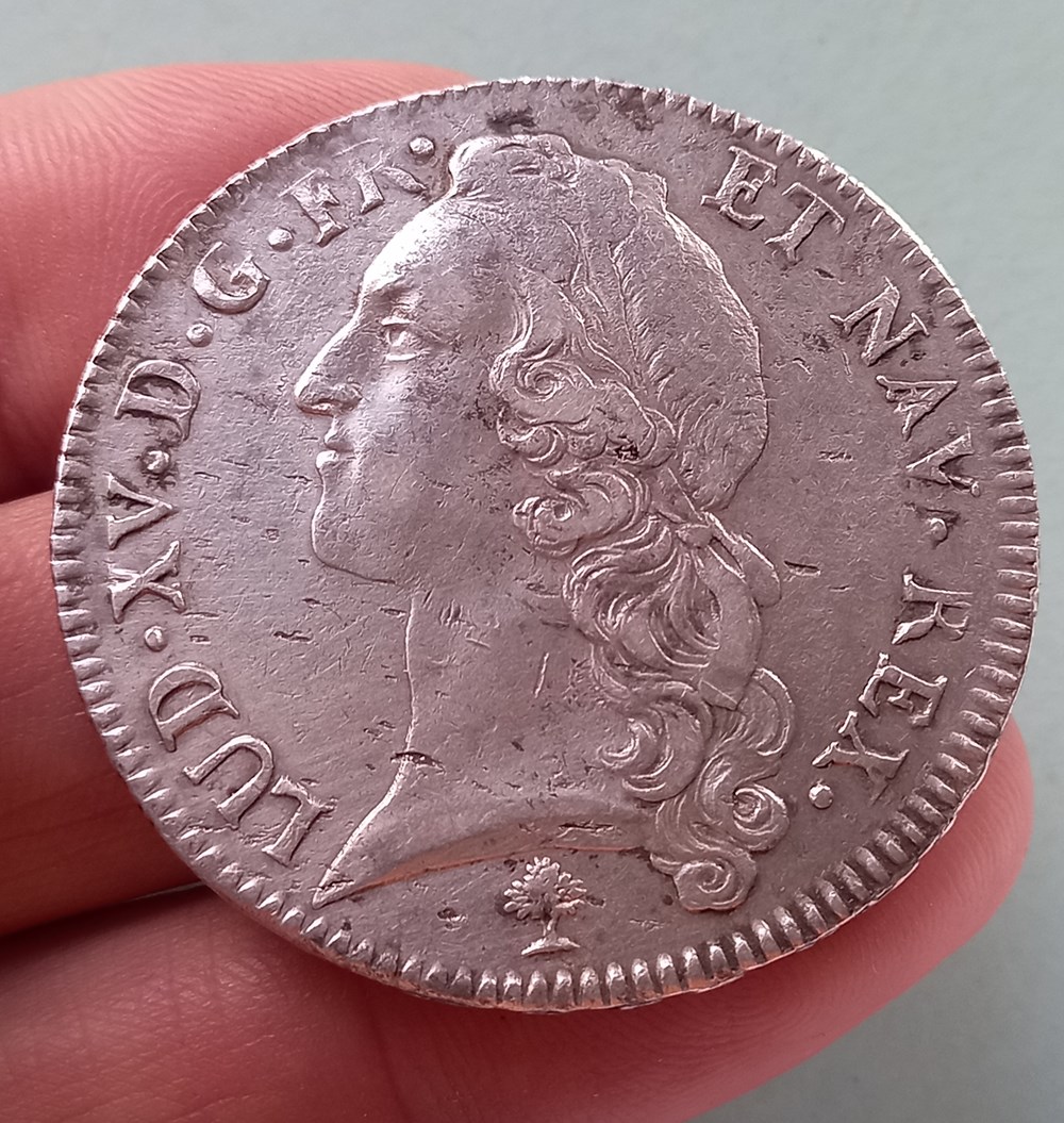 Écu au bandeau Louis XV 1765 A Paris monnaies europe medievale france royales ecu au bandeau louis xv 1765 a paris