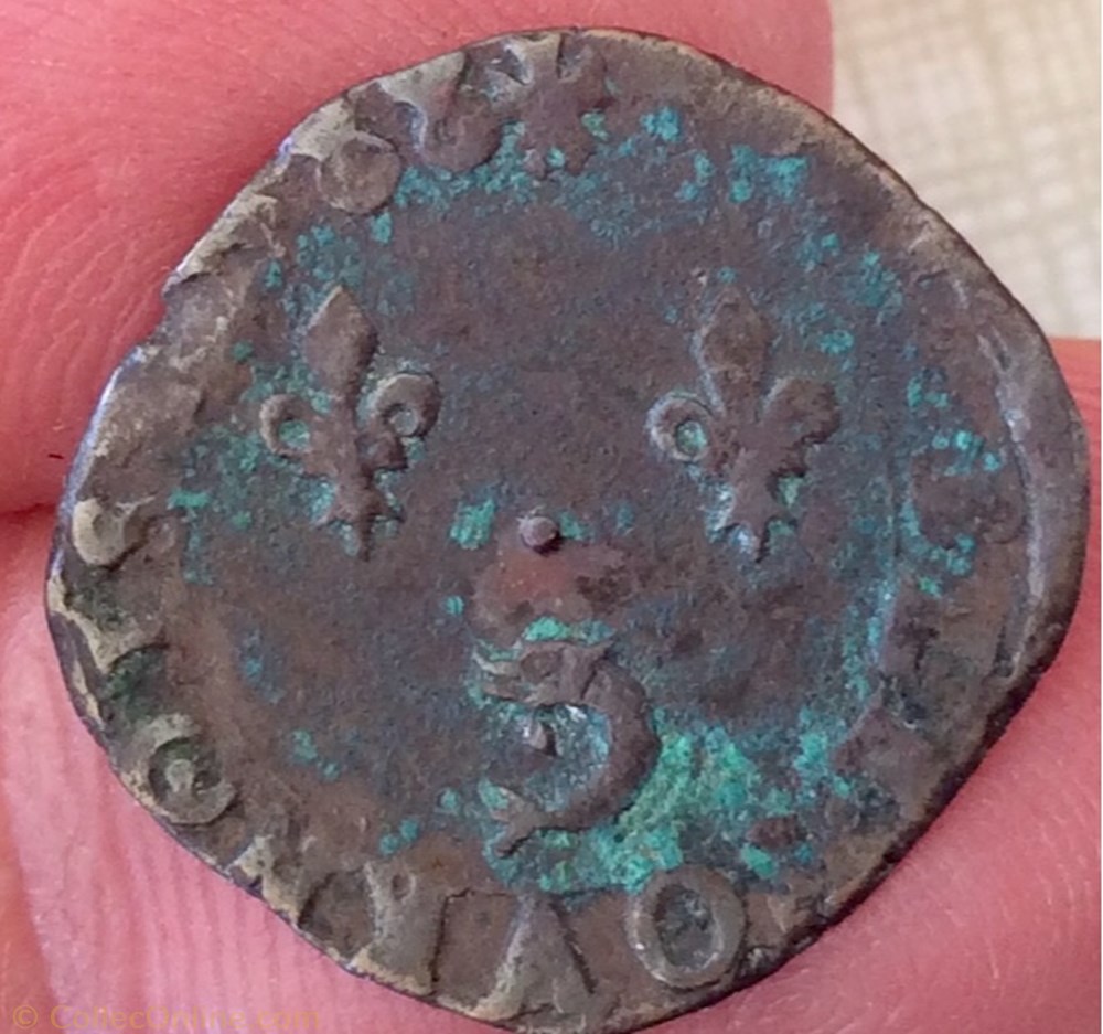 Double tournois Henri III 1588 Z Grenoble monnaie france a royale double tournois henri iii 1588 z grenoble