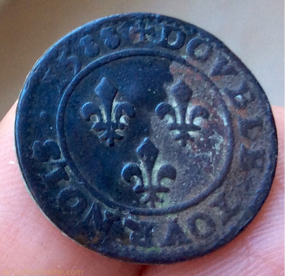 monnaie france royale double tournois henri iii 1588 a paris