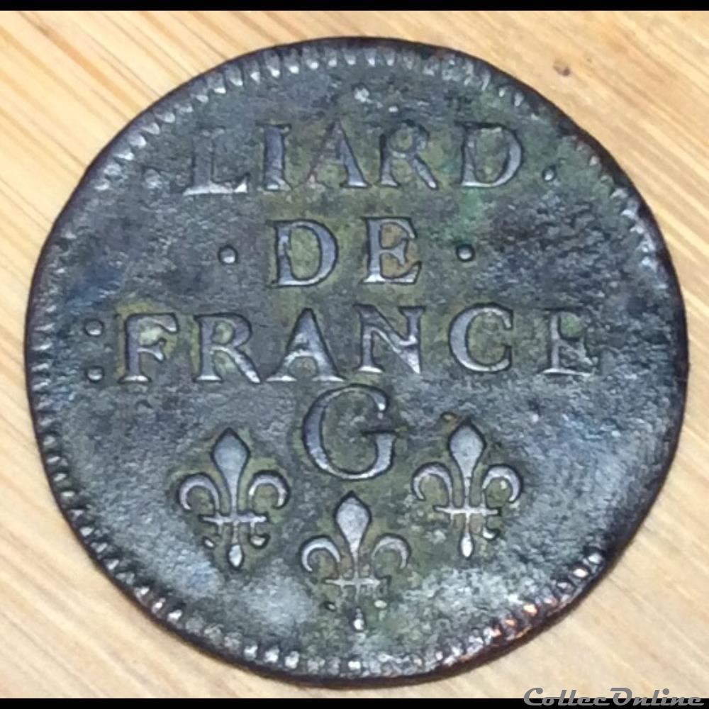 monnaie royale liard de france louis xiv 1658 g