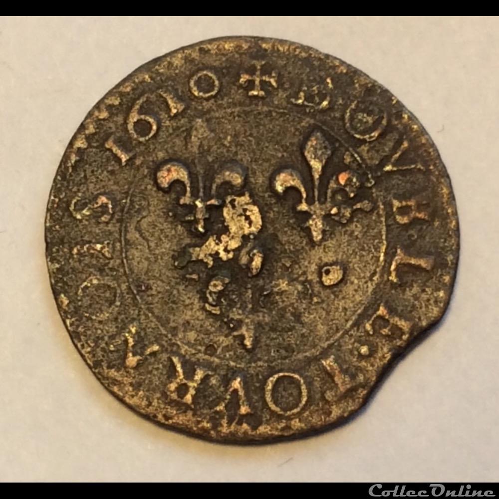 monnaie france royale double tournois 1610 t nantes henri iiii cgkl 216